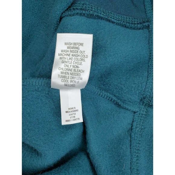 Croft & Barrow Small Green Extra Soft Artic Fleece 1/4 Zip Sweater With 2 Pocket - Picture 11 of 11